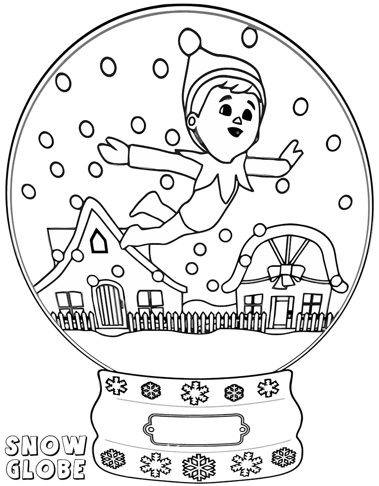 Snow globe coloring page (1)