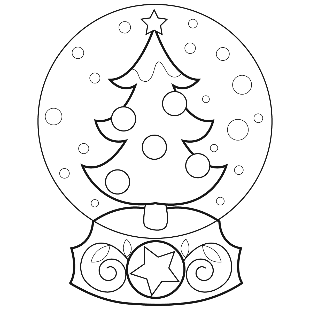 Snow globe coloring page (10)