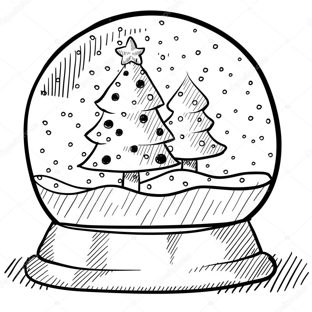 Snow globe coloring page (11)