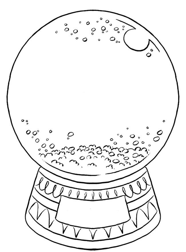 Snow globe coloring page (12)