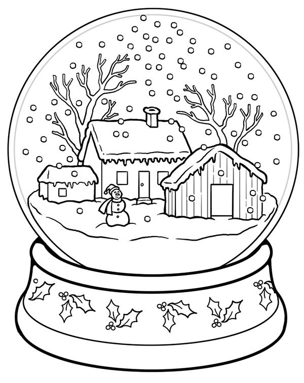 Snow globe coloring page (14)