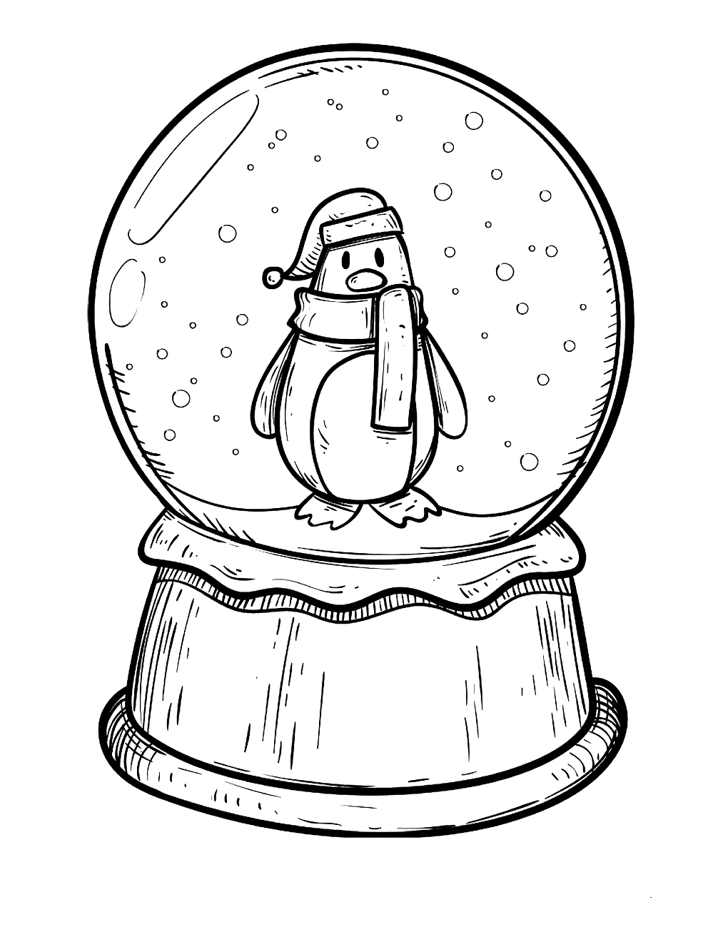 Snow globe coloring page (2)