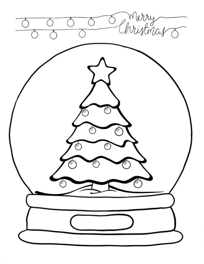 Snow globe coloring page (20)