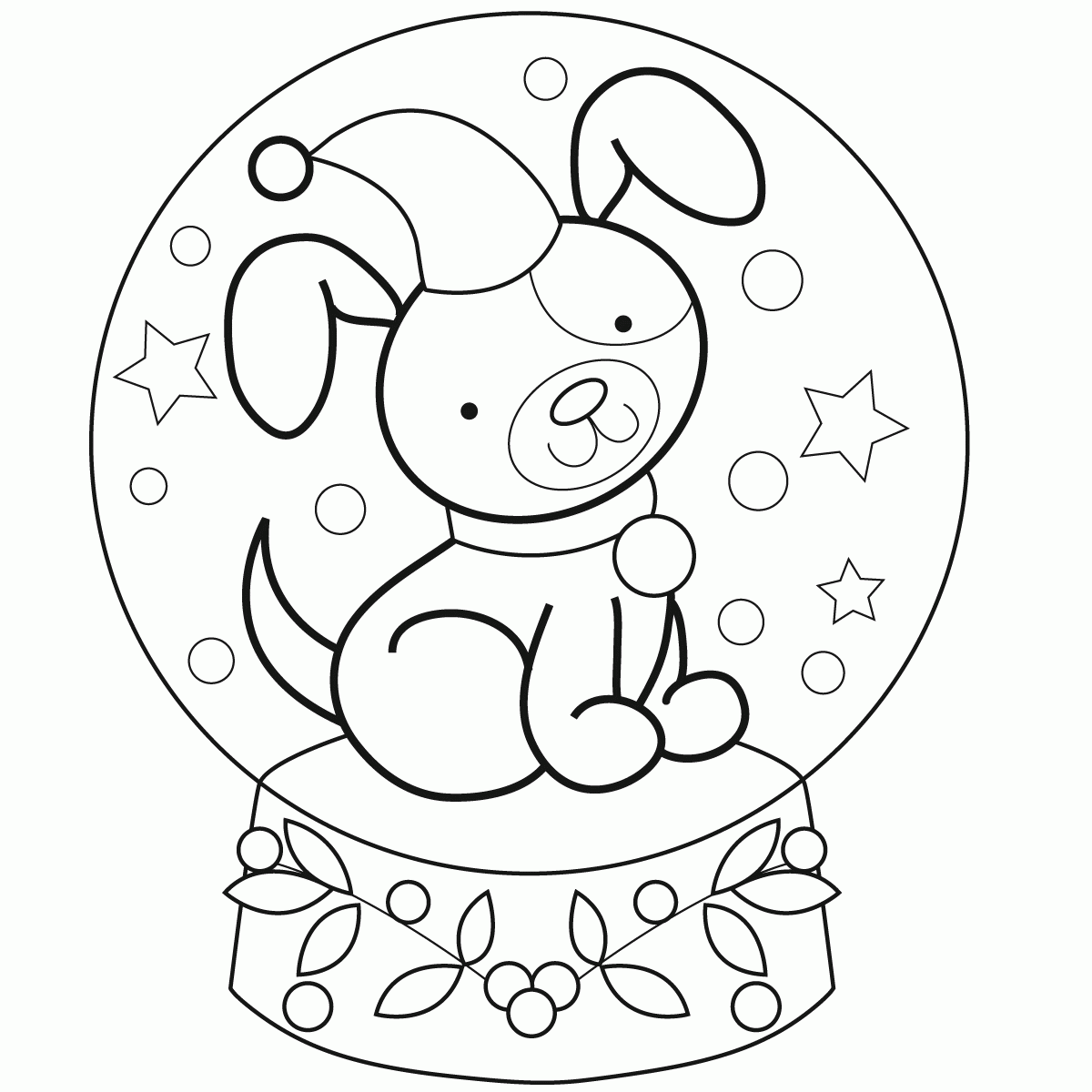 Snow globe coloring page (3)