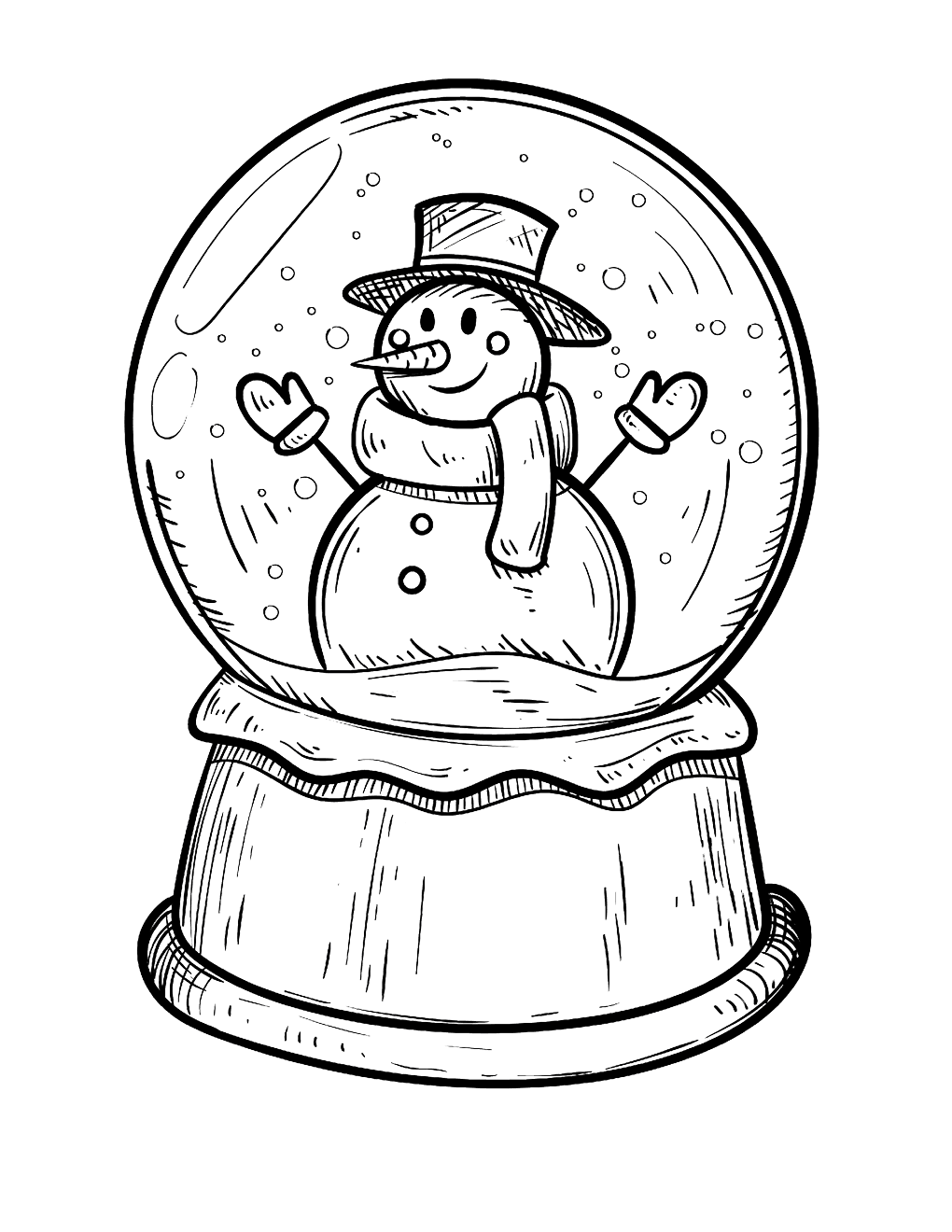 Snow globe coloring page (3)