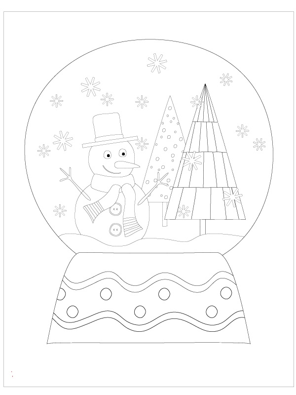 Snow globe coloring page (4)