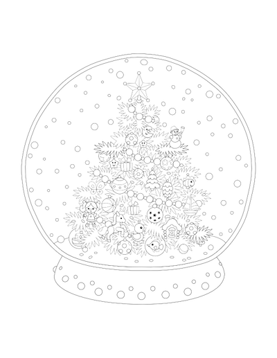 Snow globe coloring page (5)