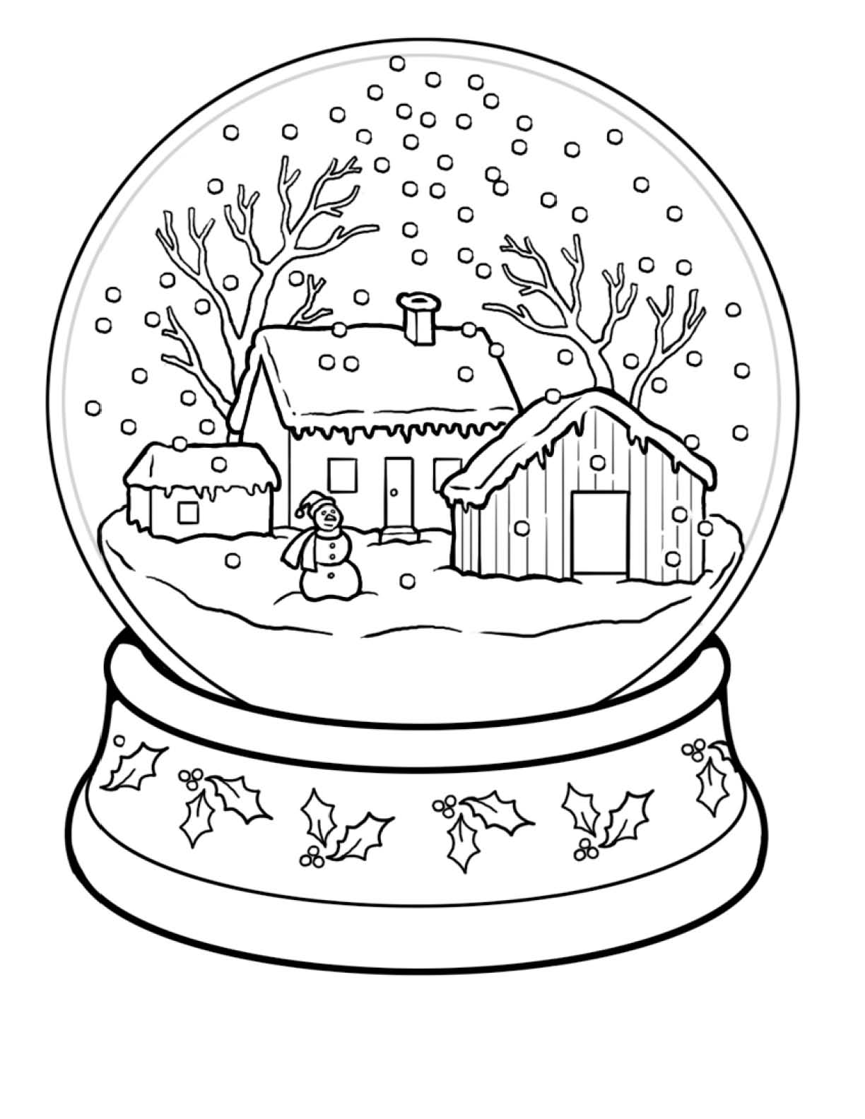 Snow globe coloring page (6)