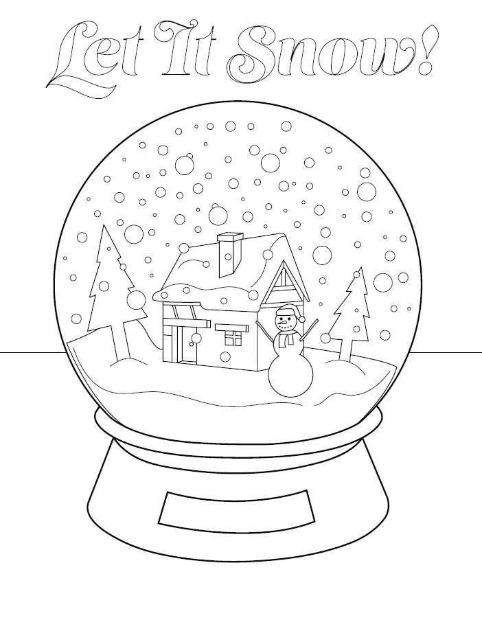 Snow globe coloring page (7)