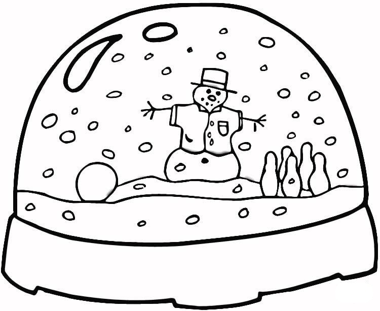 Snow globe coloring page (9)