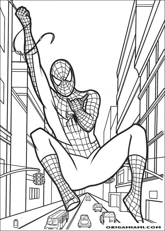 SpiderMan coloring page (10)