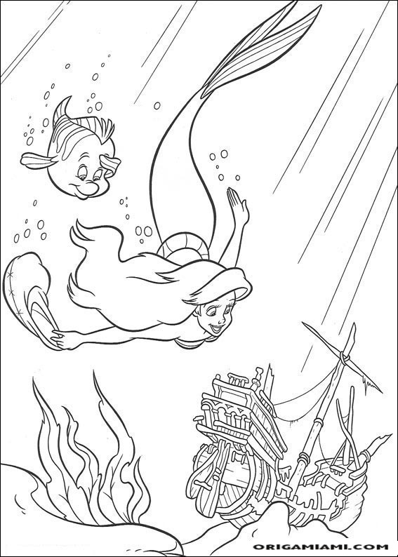 The little mermaid coloring page (17)