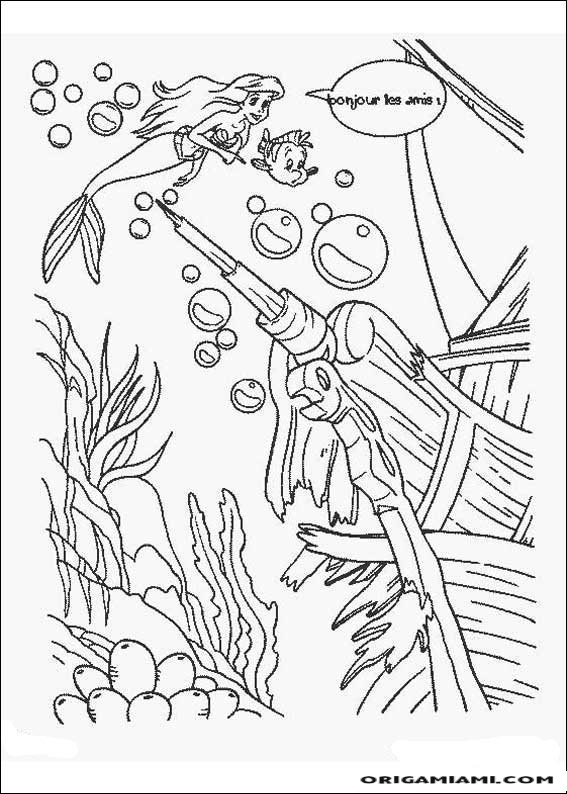 The little mermaid coloring page (8)