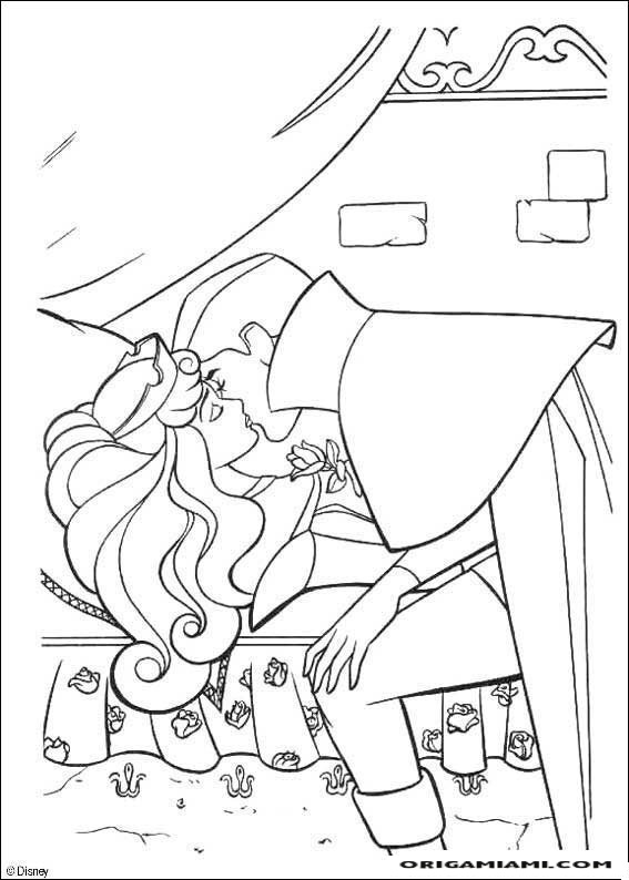 The sleeping beauty coloring page (1)