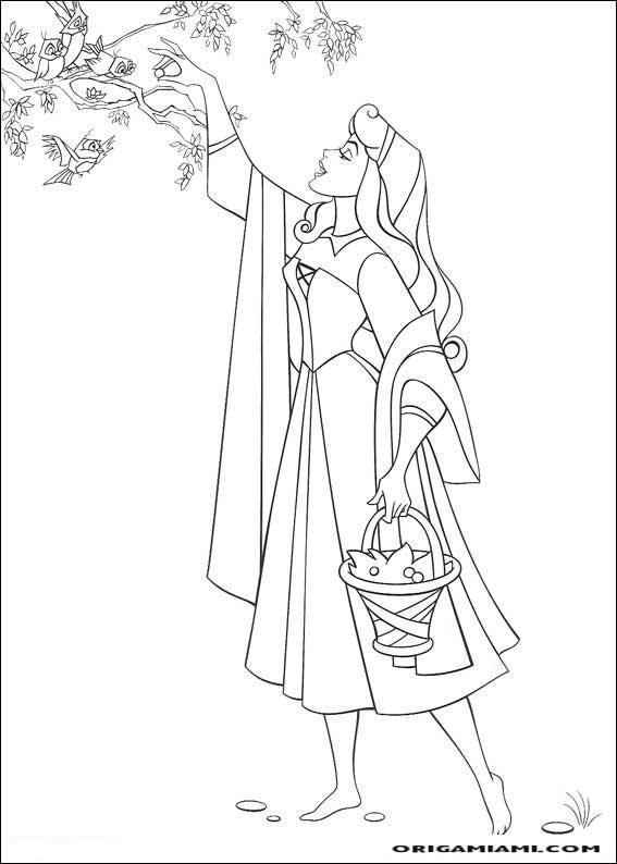 The sleeping beauty coloring page (13)