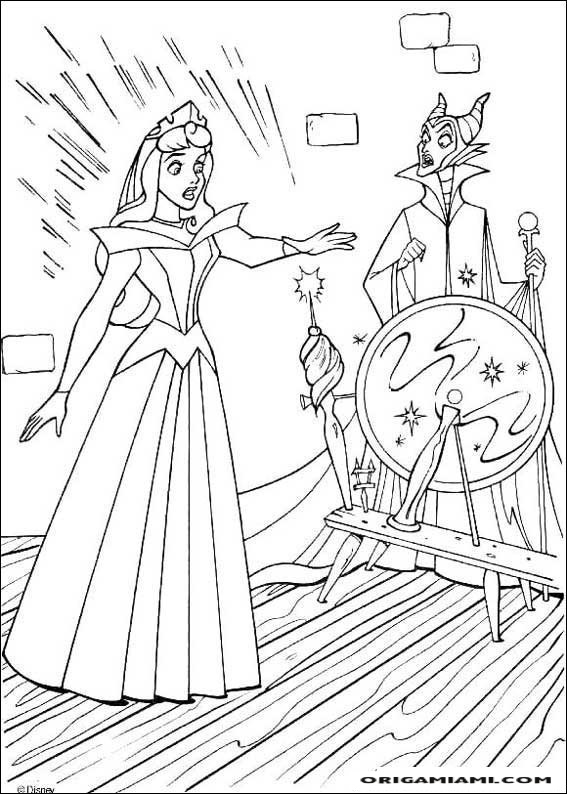 The sleeping beauty coloring page (2)