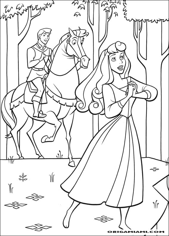 The sleeping beauty coloring page (25)