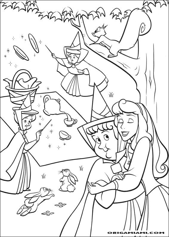 The sleeping beauty coloring page (26)