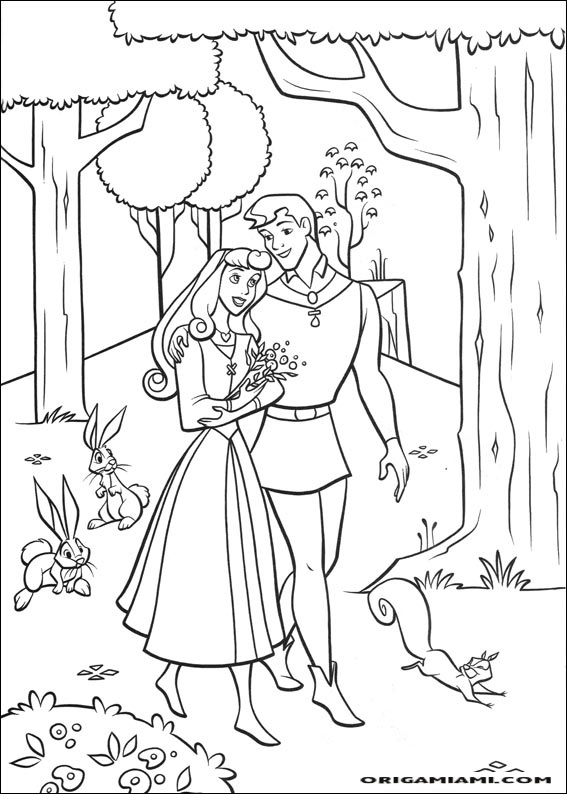 The sleeping beauty coloring page (27)