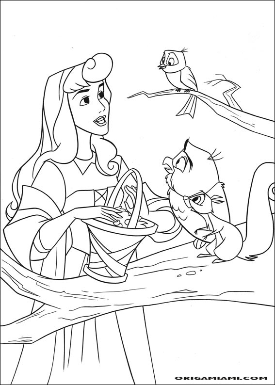 The sleeping beauty coloring page (28)