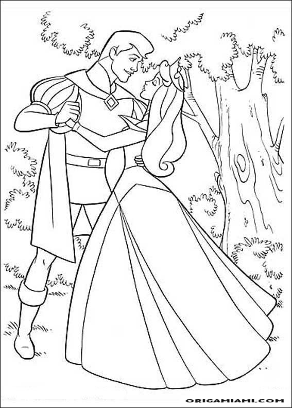 The sleeping beauty coloring page (3)