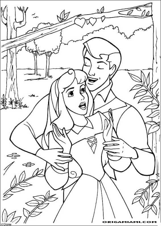 The sleeping beauty coloring page (6)