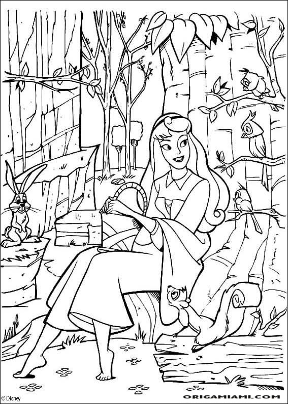 The sleeping beauty coloring page (8)