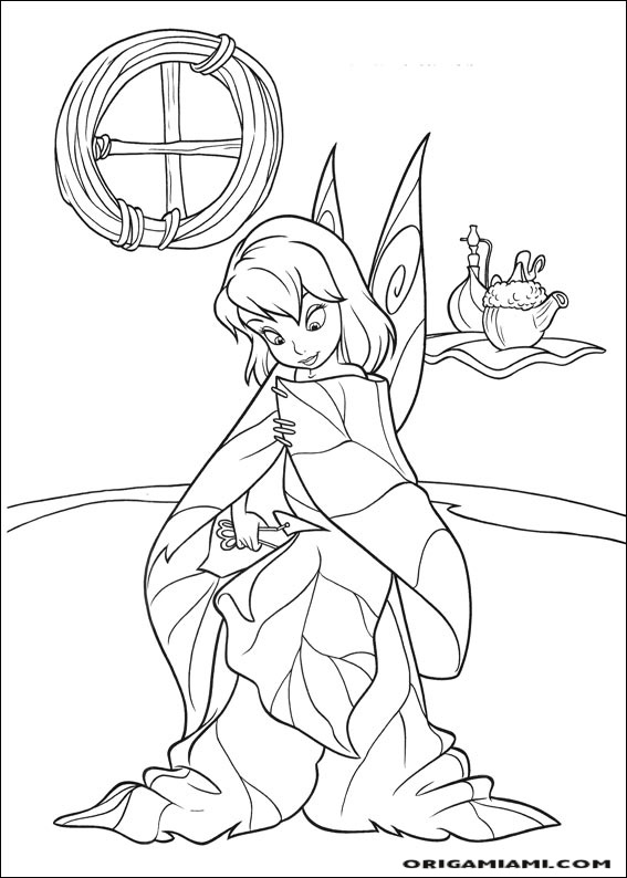 Tinker bell coloring page (13)