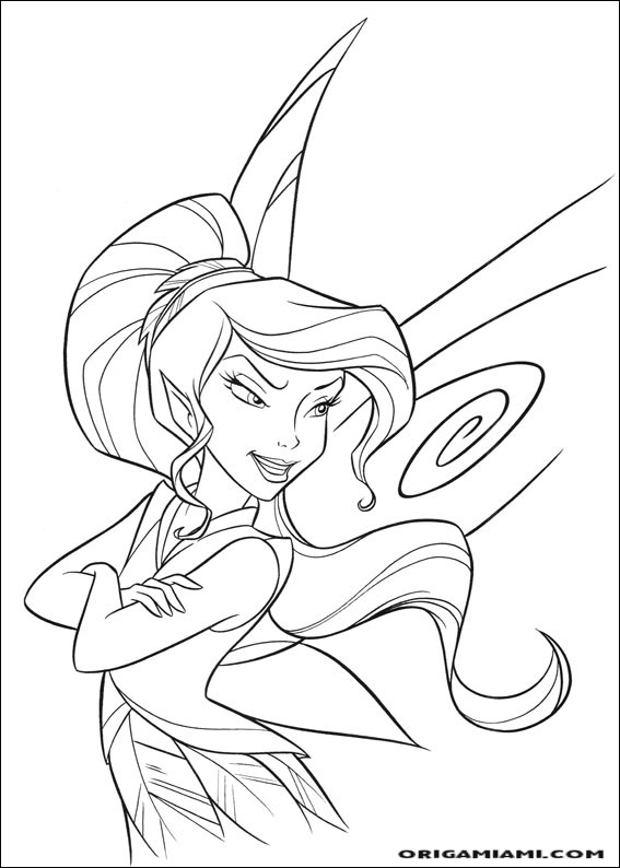 Tinker bell coloring page (18)