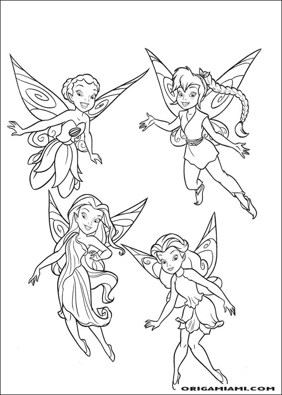 Tinker bell coloring page (3)