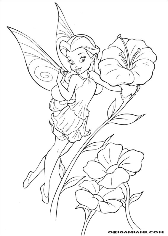 Tinker bell coloring page (4)