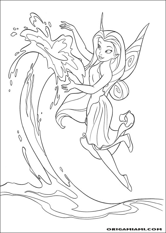 Tinker bell coloring page (5)