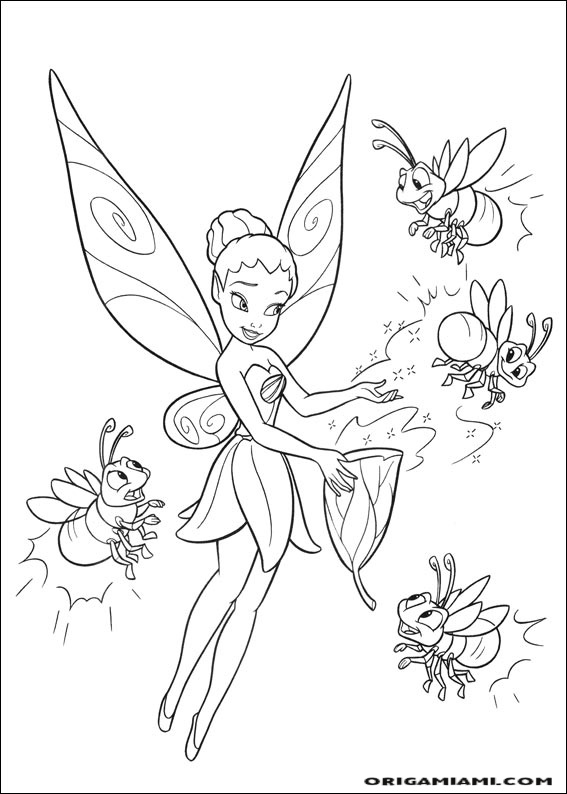 Tinker bell coloring page (6)