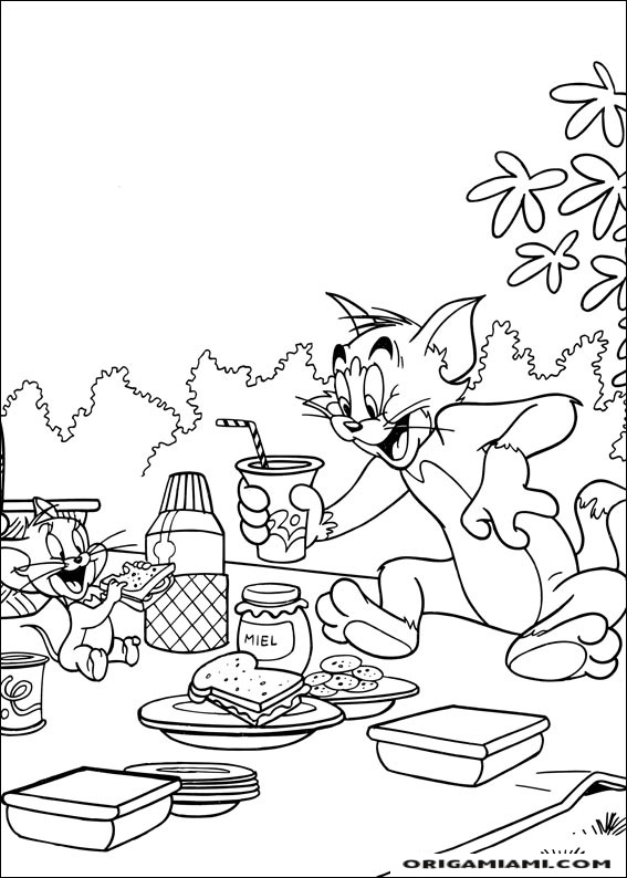 Tom e jerry coloring page (37)