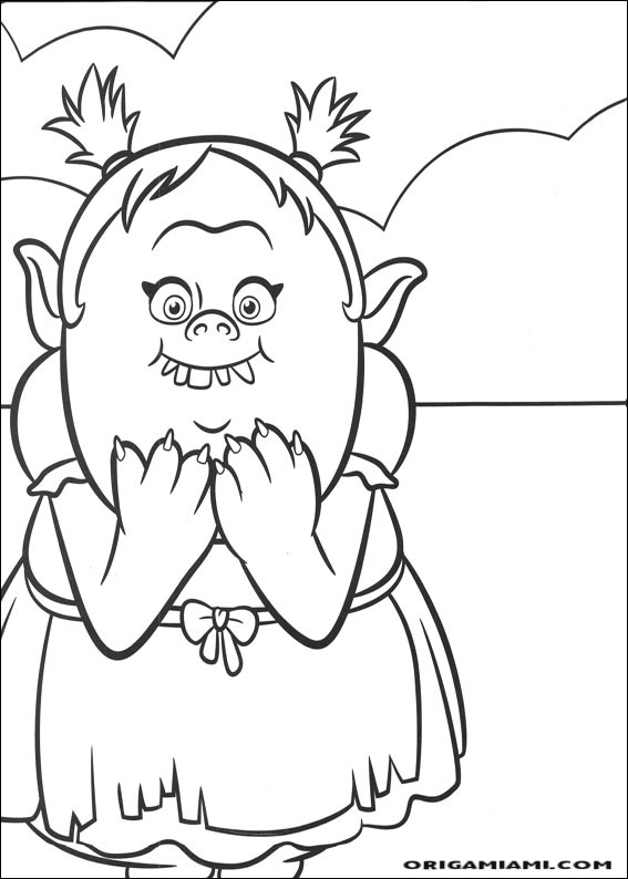 Trolls coloring page (2)