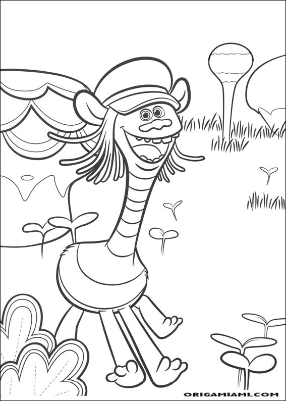 Trolls coloring page (7)