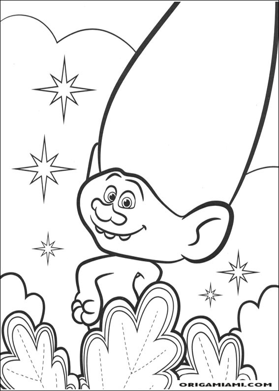 Trolls coloring page (8)