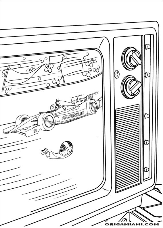 Turbo coloring page (2)