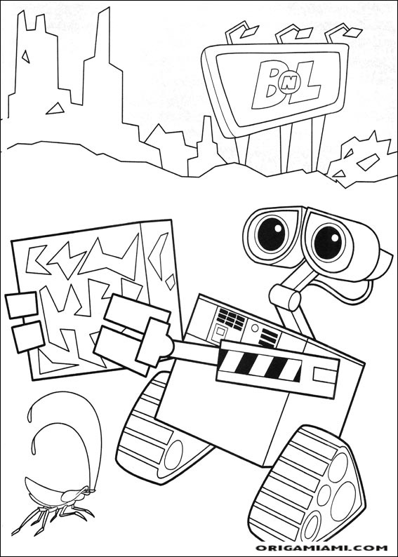 Wall e coloring page (1)