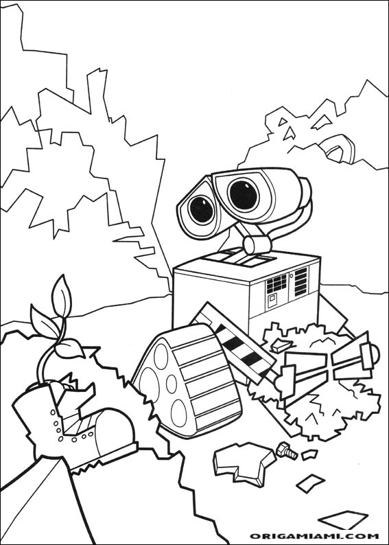 Wall e coloring page (2)