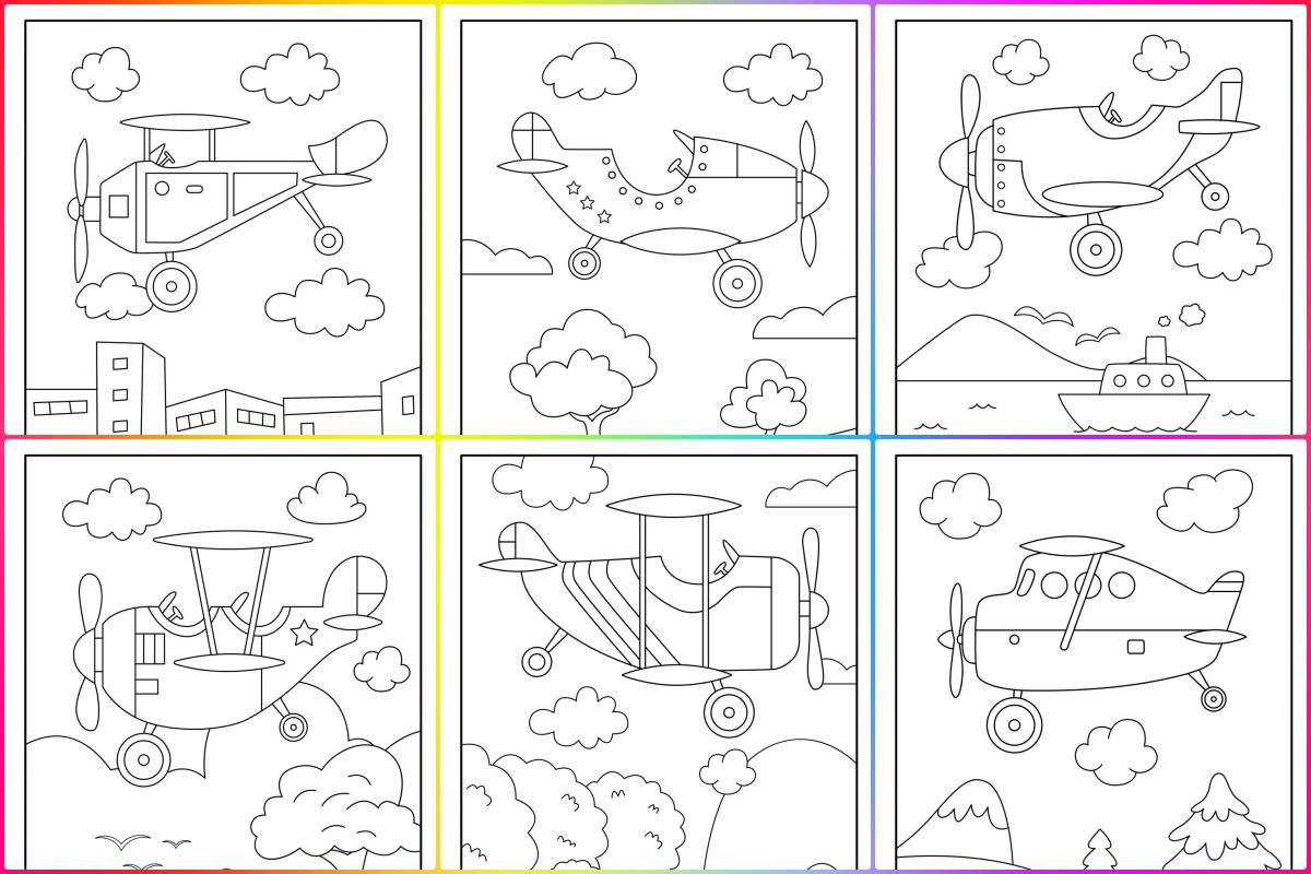 Airplanes coloring pages