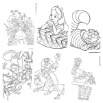 coloringpages Alice in Wonderland coloring pages