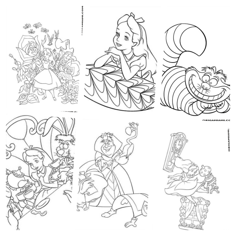 Alice in Wonderland coloring pages