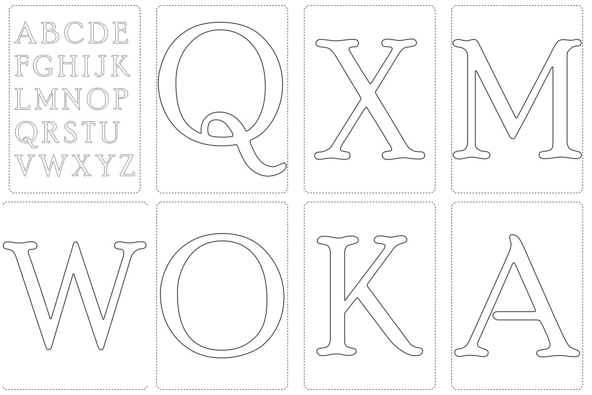 Alphabet coloring pages