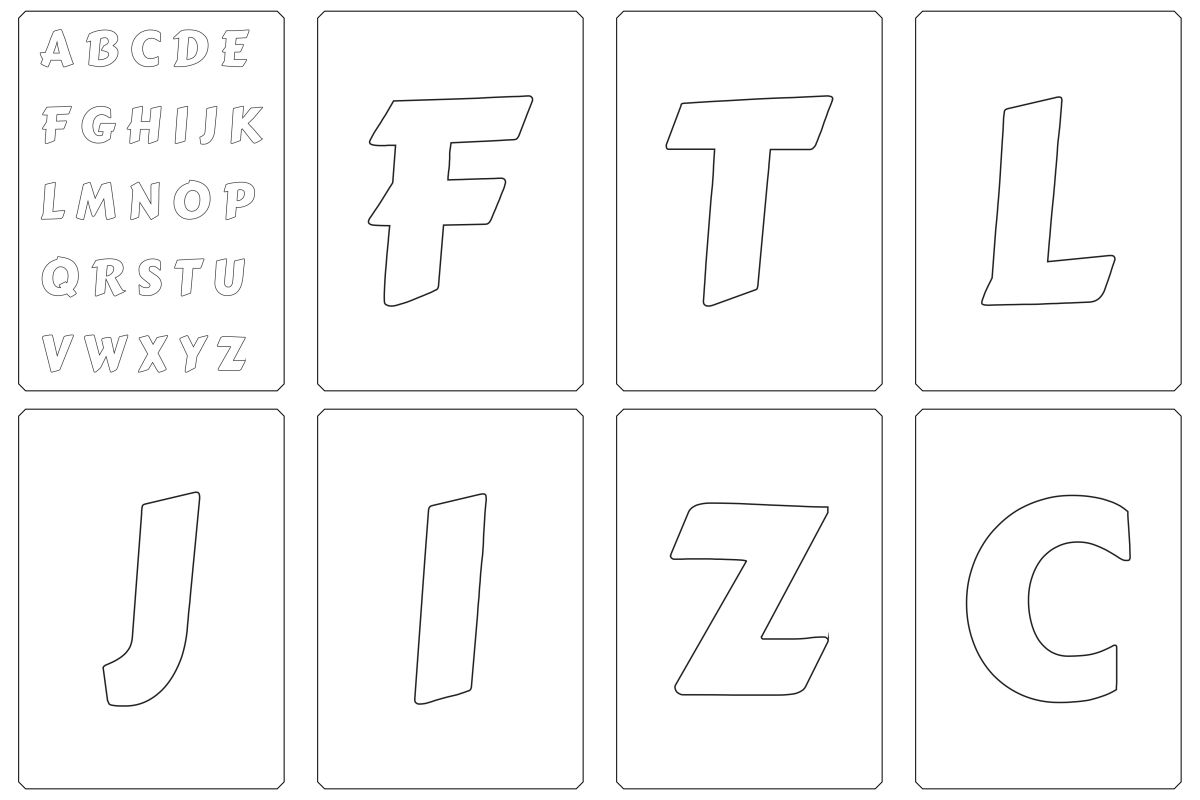 Alphabet coloring pages