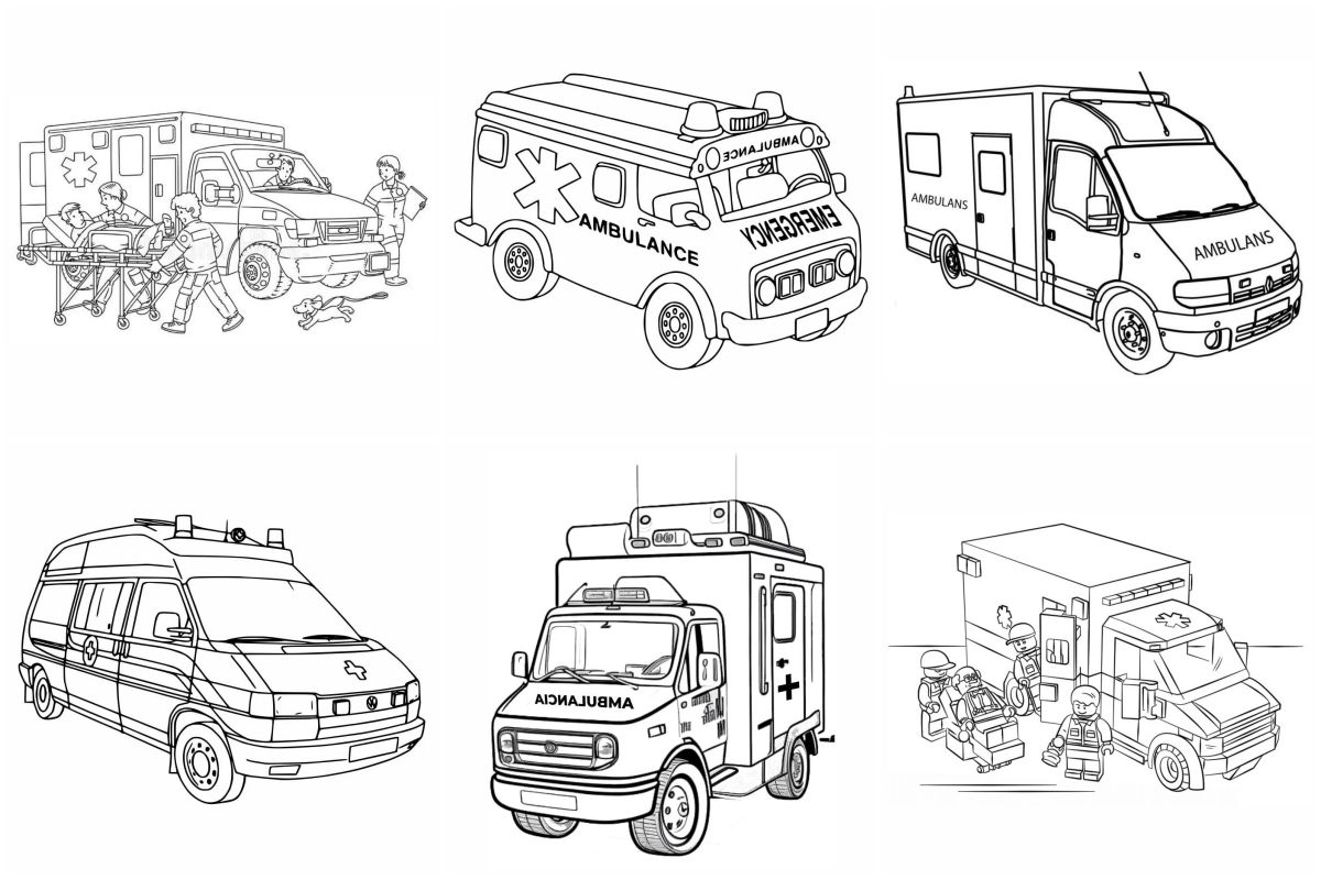 Ambulance coloring pages