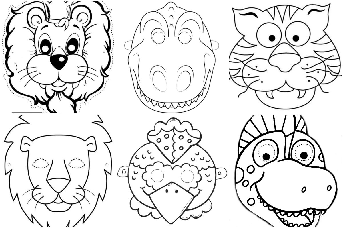 coloringpages Animal Masks coloring pages