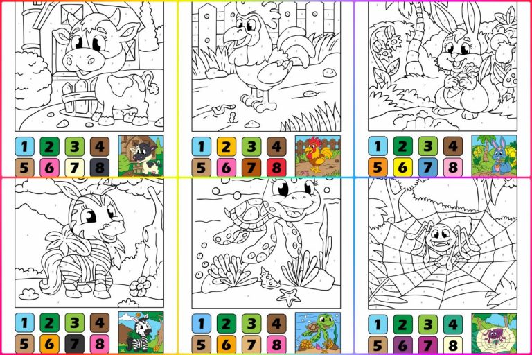 coloringpages Animals to Color by Number coloring pages