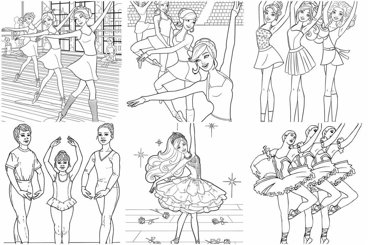 Ballerinas coloring pages