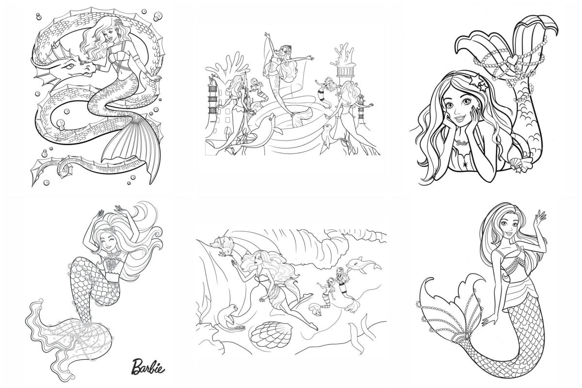 coloringpages Barbie Mermaid coloring pages